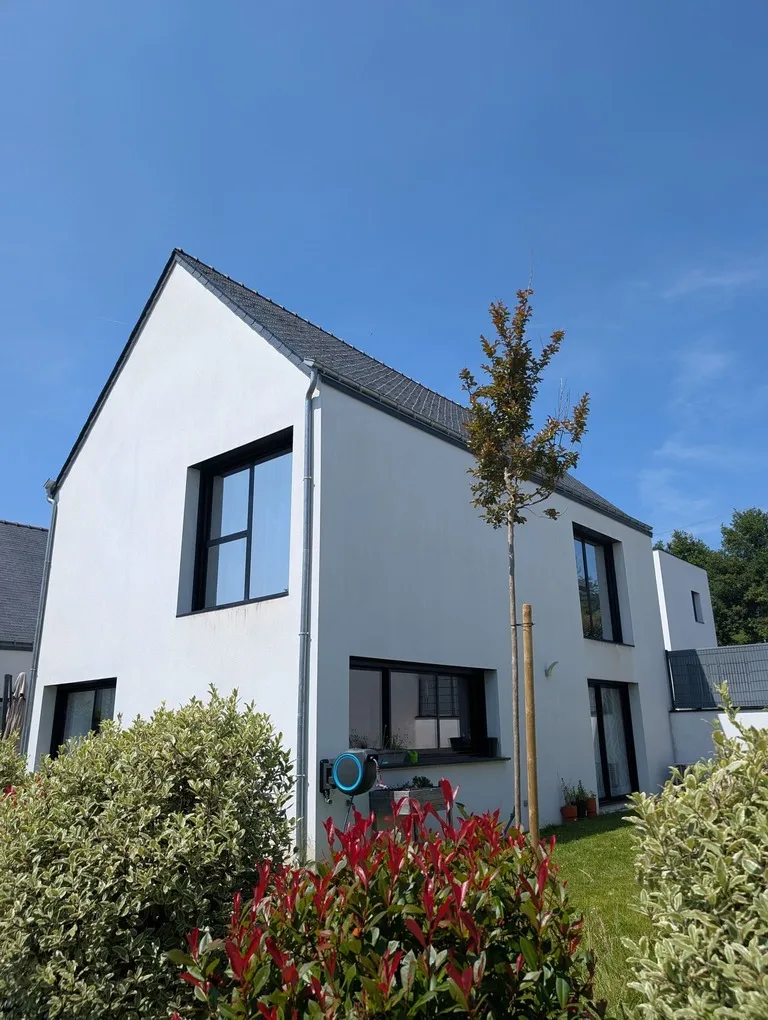 Vitrage de maison traité par film solaire, Morbihan