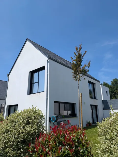 Vitrage de maison traité par film solaire, Morbihan